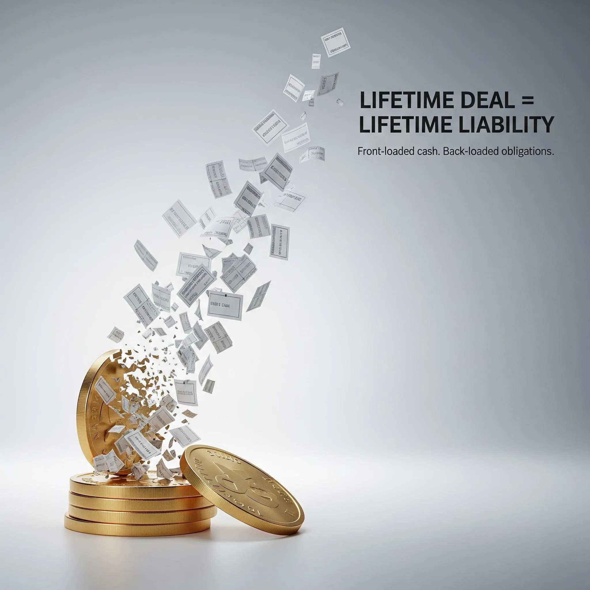 Basement-built Saas. Lifetime Deal = Lifetime Liability