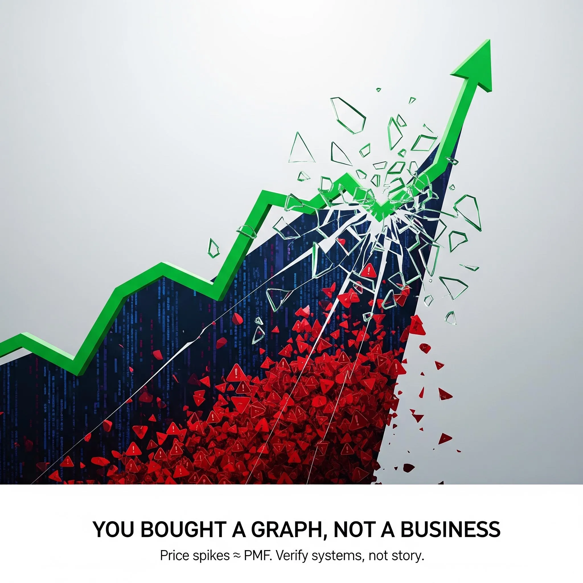 Basement-built Saas. You bought a graph, not a business.