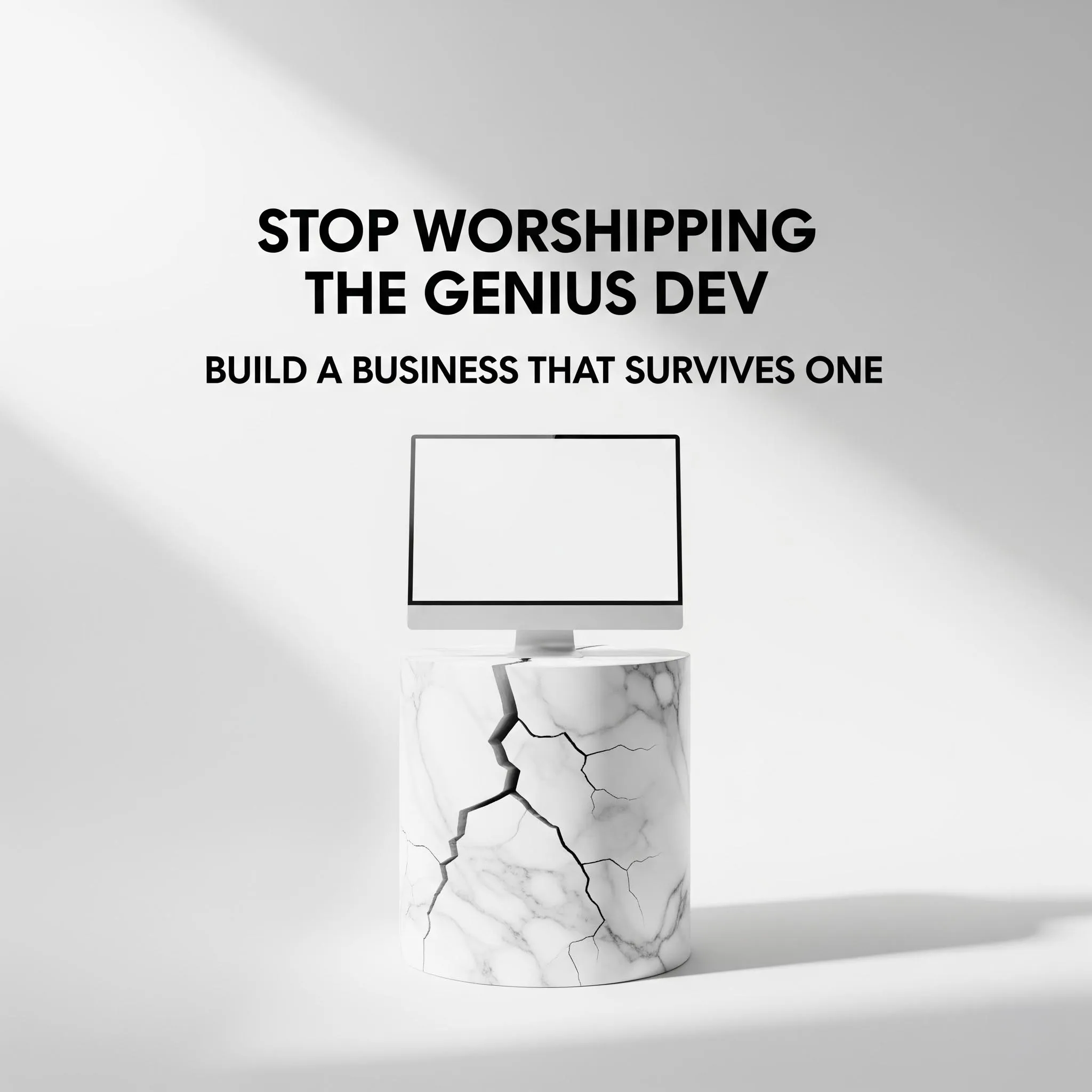 Stop Worshipping the Genius. Build a business that survives one.