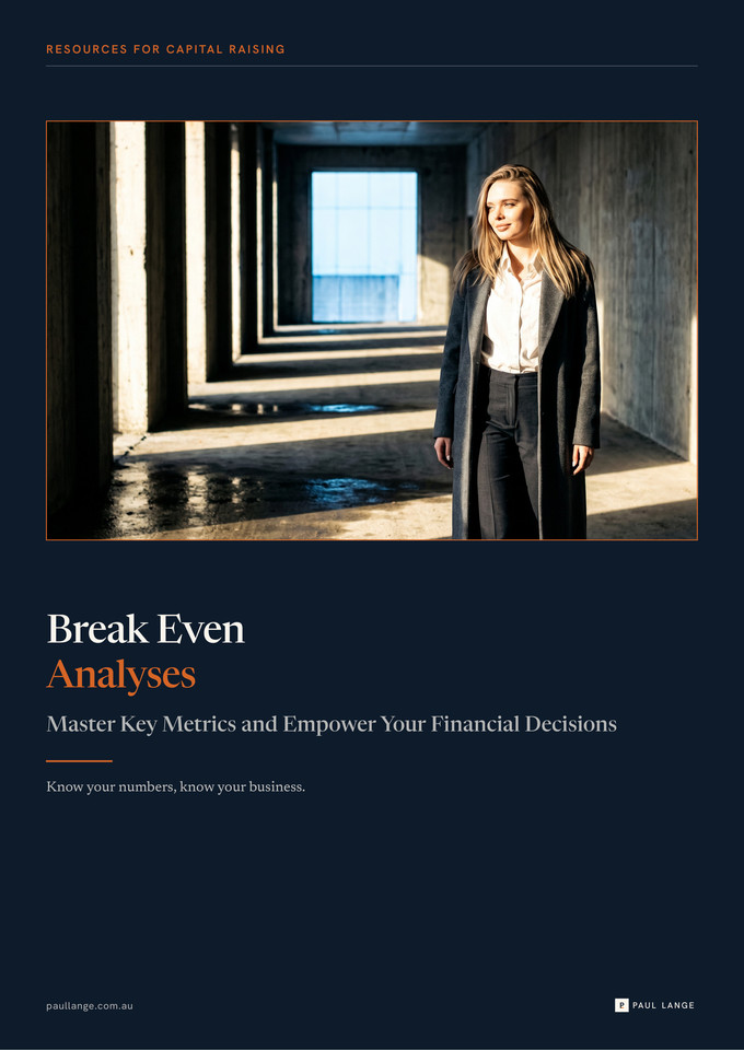 Break Even Analyses cover