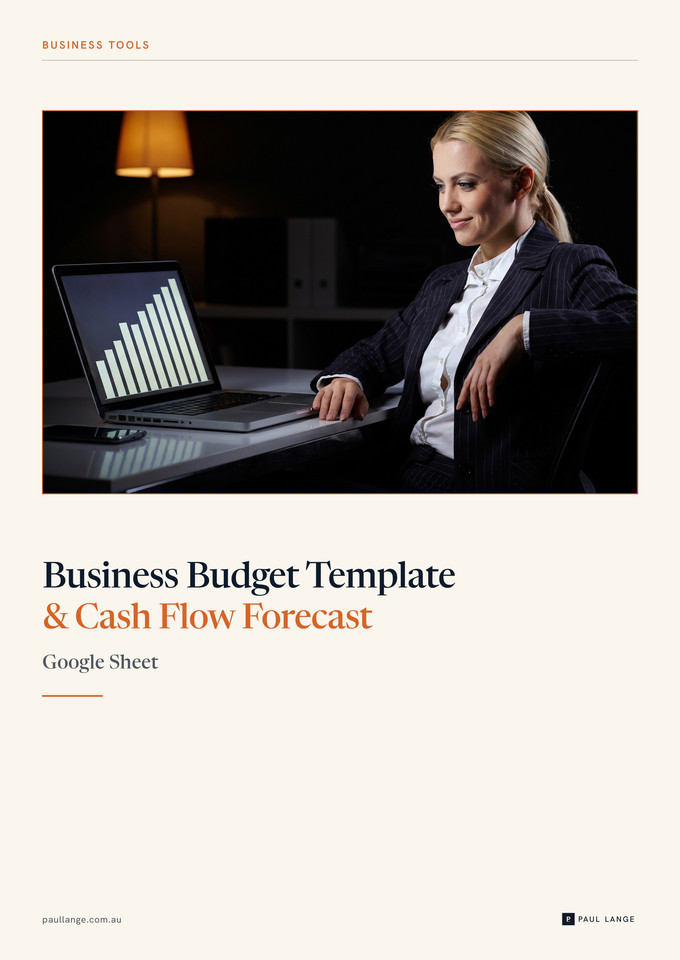 Business Budget Template & Cash Flow Forecast cover