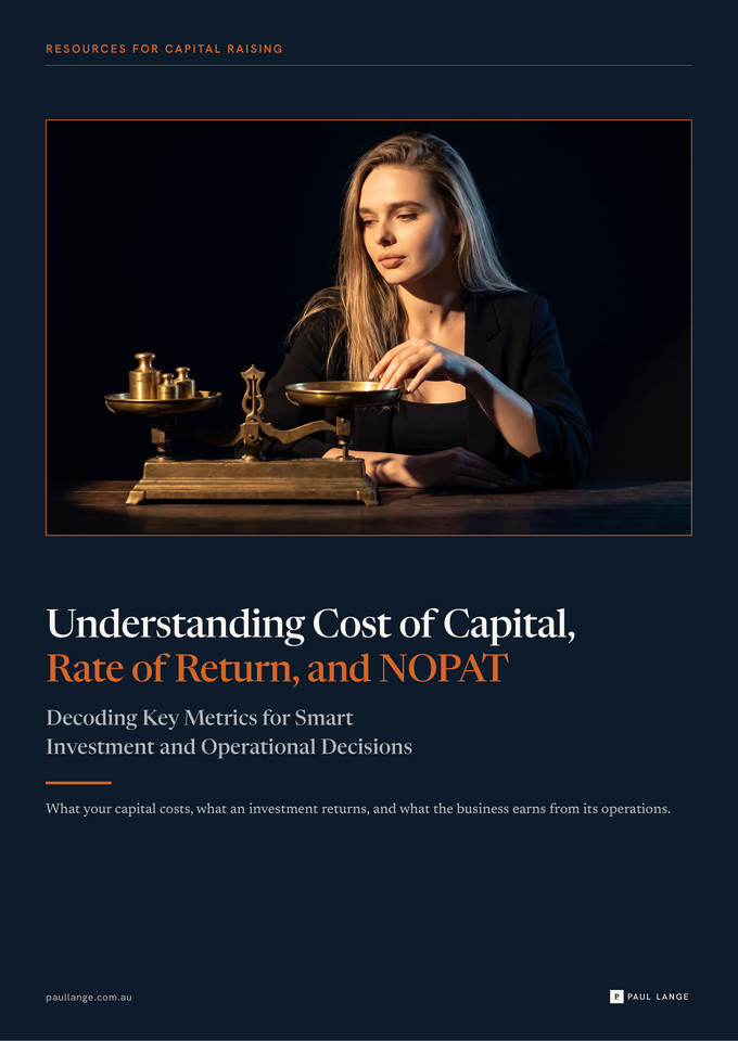 Financial Fundamentals: Understanding Cost of Capital, Rate of Return, and NOPAT cover