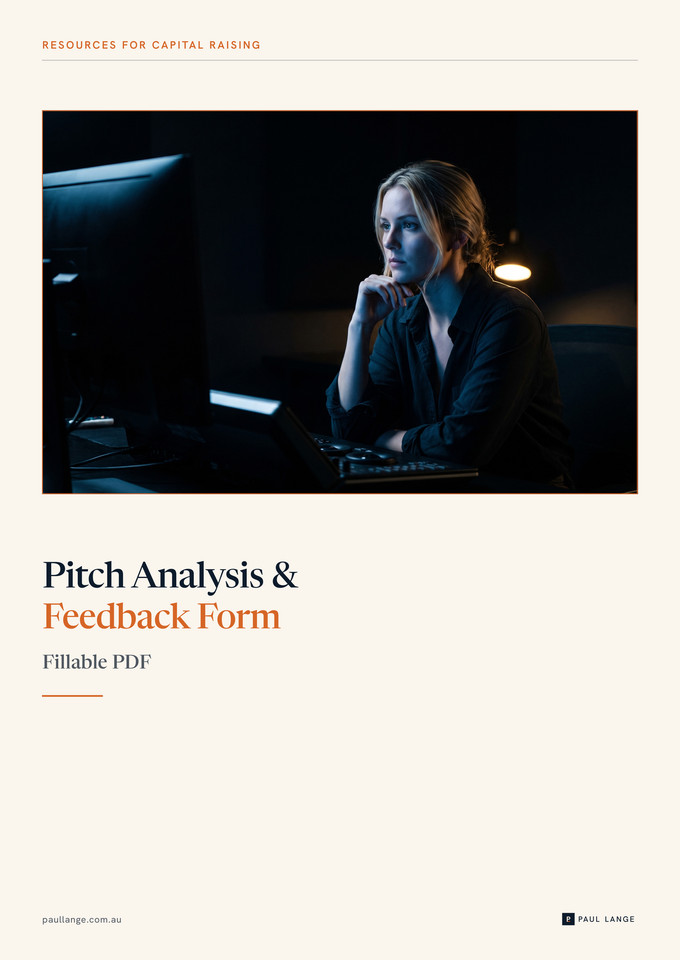 Pitch Analysis & Feedback Form cover
